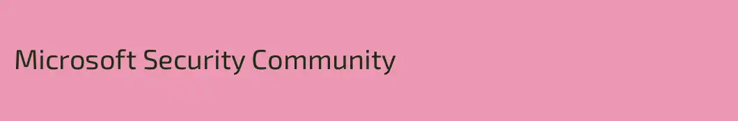 Microsoft Security Community